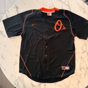 Nike Baltimore Orioles Black and Orange Team Jersey